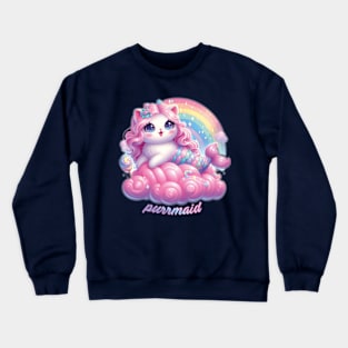 Purrmaid Kitty Mermaid Crewneck Sweatshirt